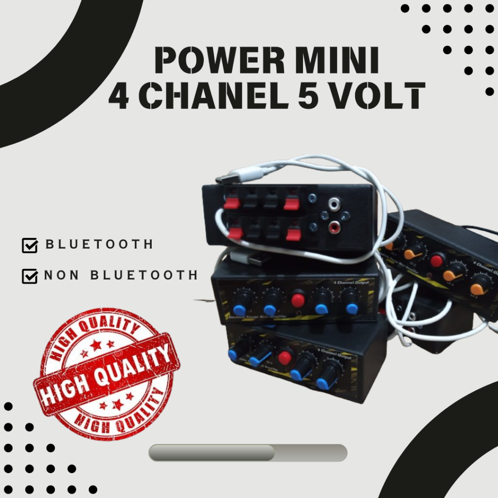 Jual Jual Ampli Mini 4 CH Chanel Bluetooth Non Bluetootth 5 v 5volt