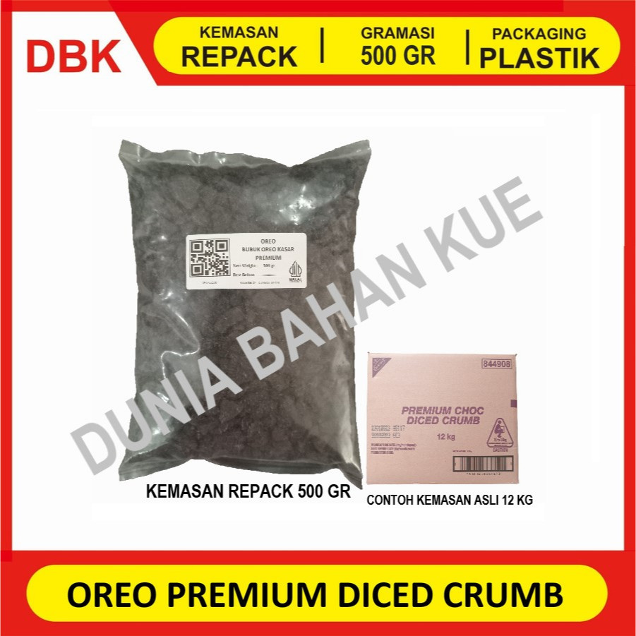 Jual OREO PREMIUM CHOCOLATE DICE CRUMB - REPACK 500 GR / OREO KASAR ...