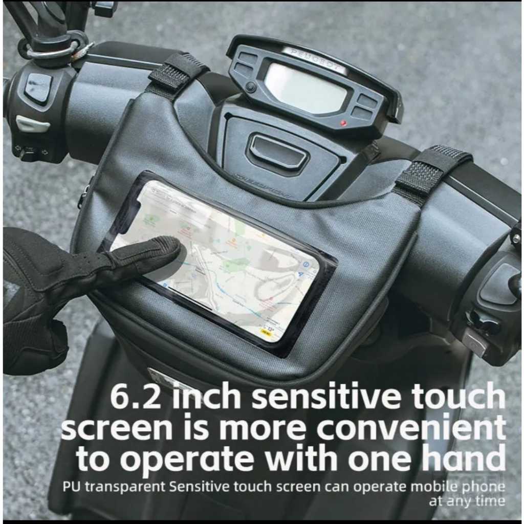 Jual Tas Motor Stang Depan Motor Matic HandleBar Front Bag Phone Holder ...
