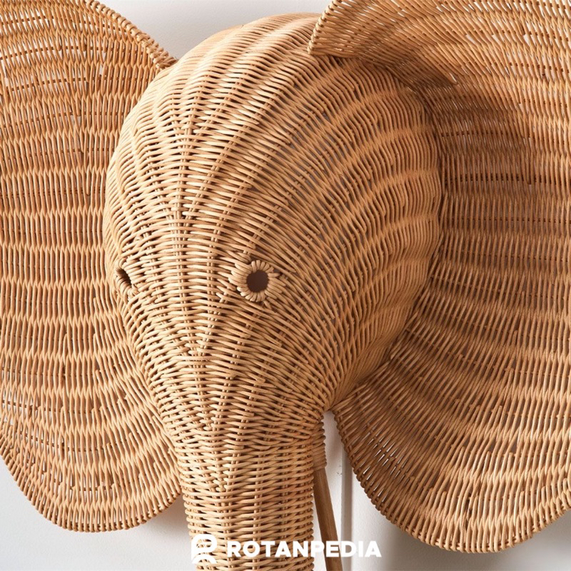 Jual Hiasan Dinding Gajah Anyaman Rotan Untuk Dekorasi Interior Ruangan ...