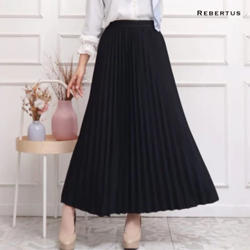 Rok Plisket Wanita Panjang Premium Rebertus Sofia
