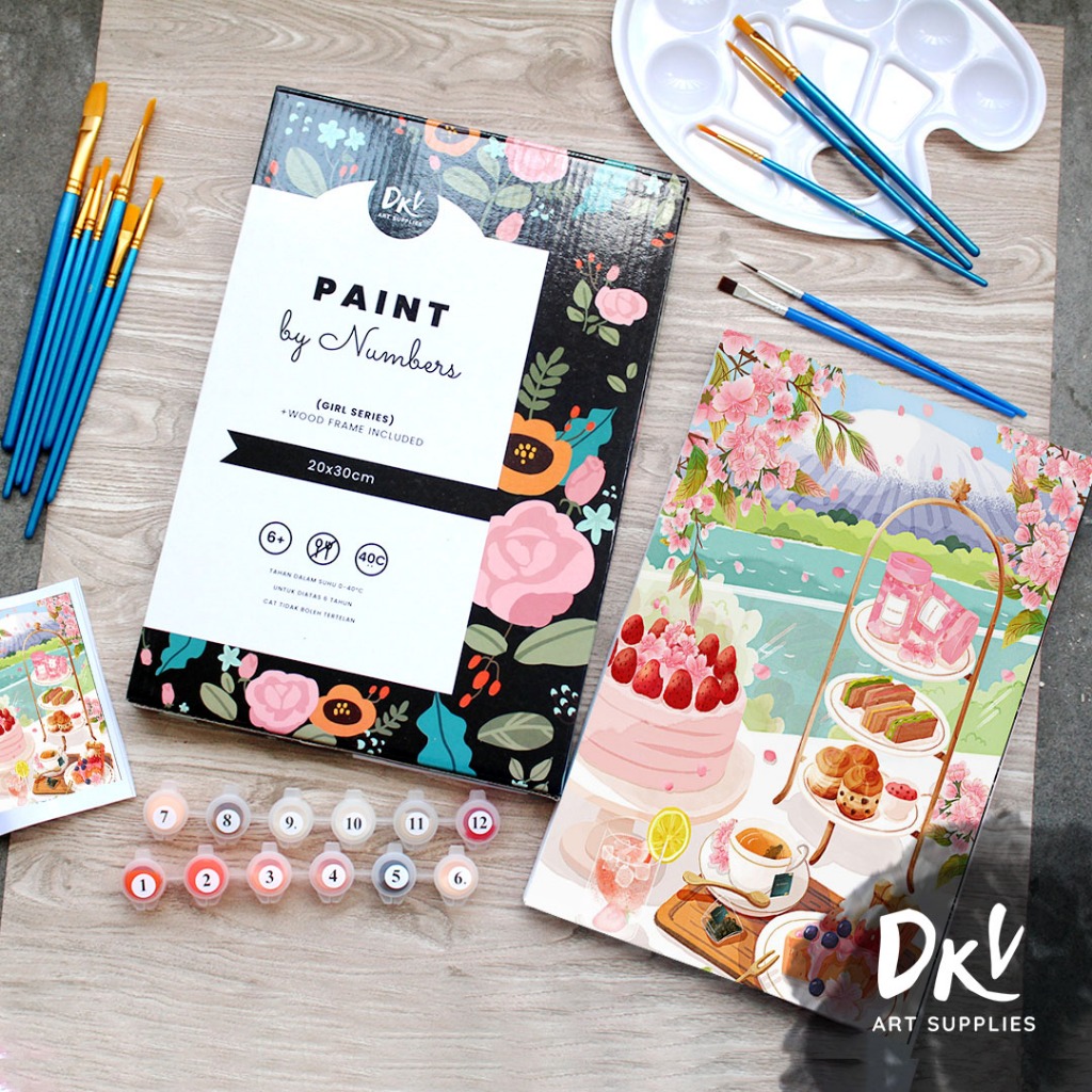 Jual Paint By Number 20x30cm Girl Series DIY Painting Kit Mewarnai ...