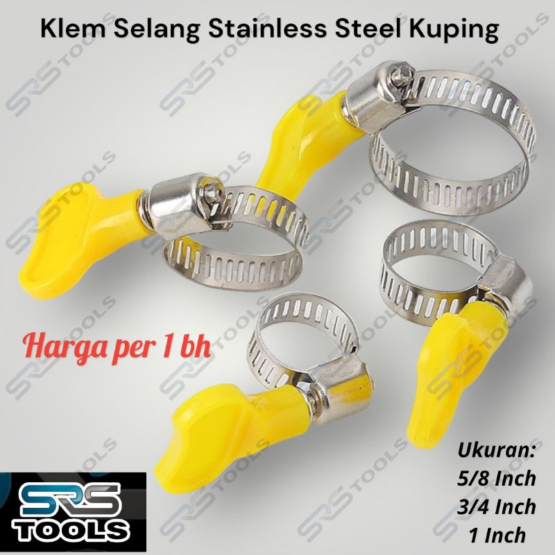 Jual Klem Selang Stainless Steel Kuping Plastik 1 2 3 4 1 Inch Hose