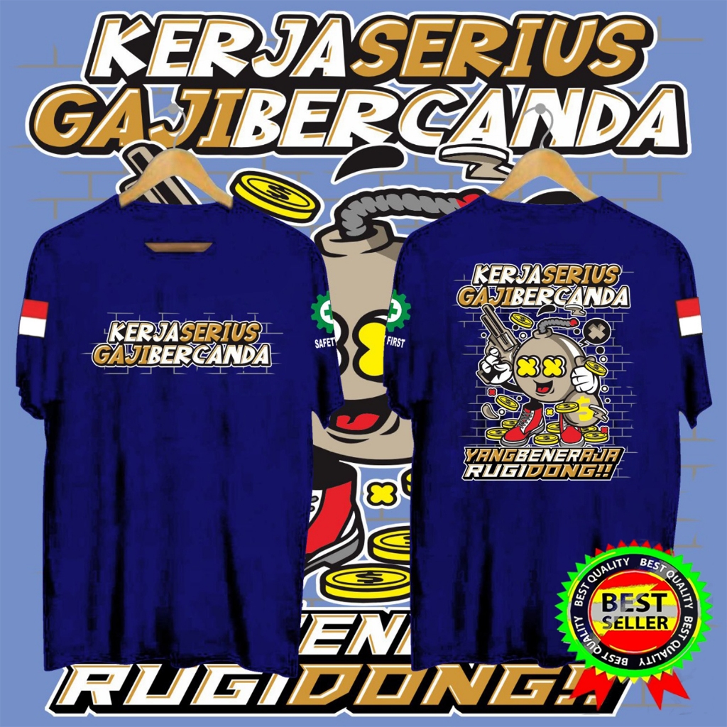 Jual KAOS PRIA KERJA SERIUS GAJI BERCANDA 2 | SIMPLE, DINAMIS, DAN ...