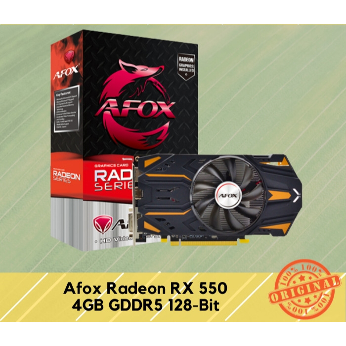 Jual VGA CARD AFOX Radeon RX 550 4GB / RX550 4 GB GDDR5 128-Bit Single ...