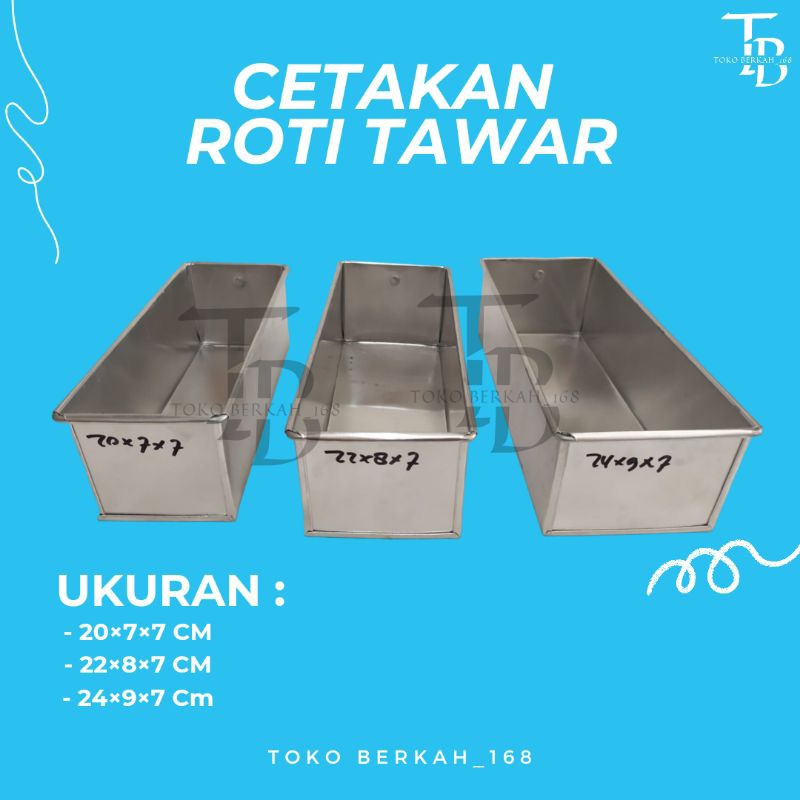 Jual LOYANG ROTI TAWAR ALUMINIUM TINGGI 7 CM / LOYANG PERSEGI PANJANG ...