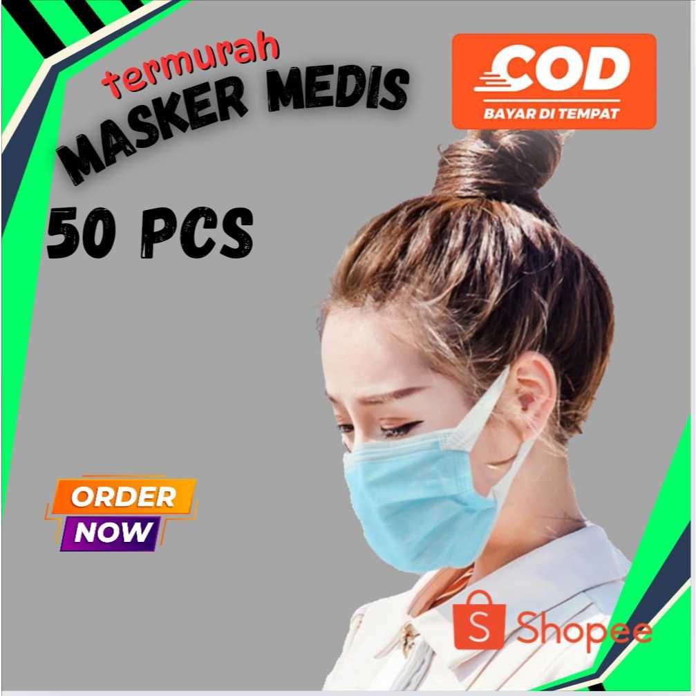 Jual MASKER MEDIS AEARLOP TALI LEBAR ISI 50 NON BOX / MASKER DENGAN ...