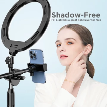 KINGLUCKY K5 Tripod Overhead Stand Hp Lampu Stand Holder Bracket 360° Tripod Konten Tripod HP