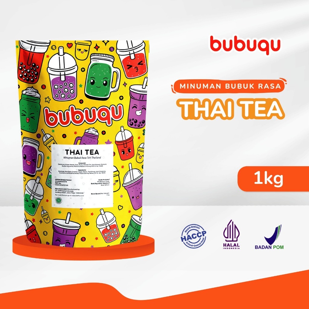 Jual Powder Drink Thai Tea Bubuqu 1 Kg - Bubuk Minuman Teh Susu ...