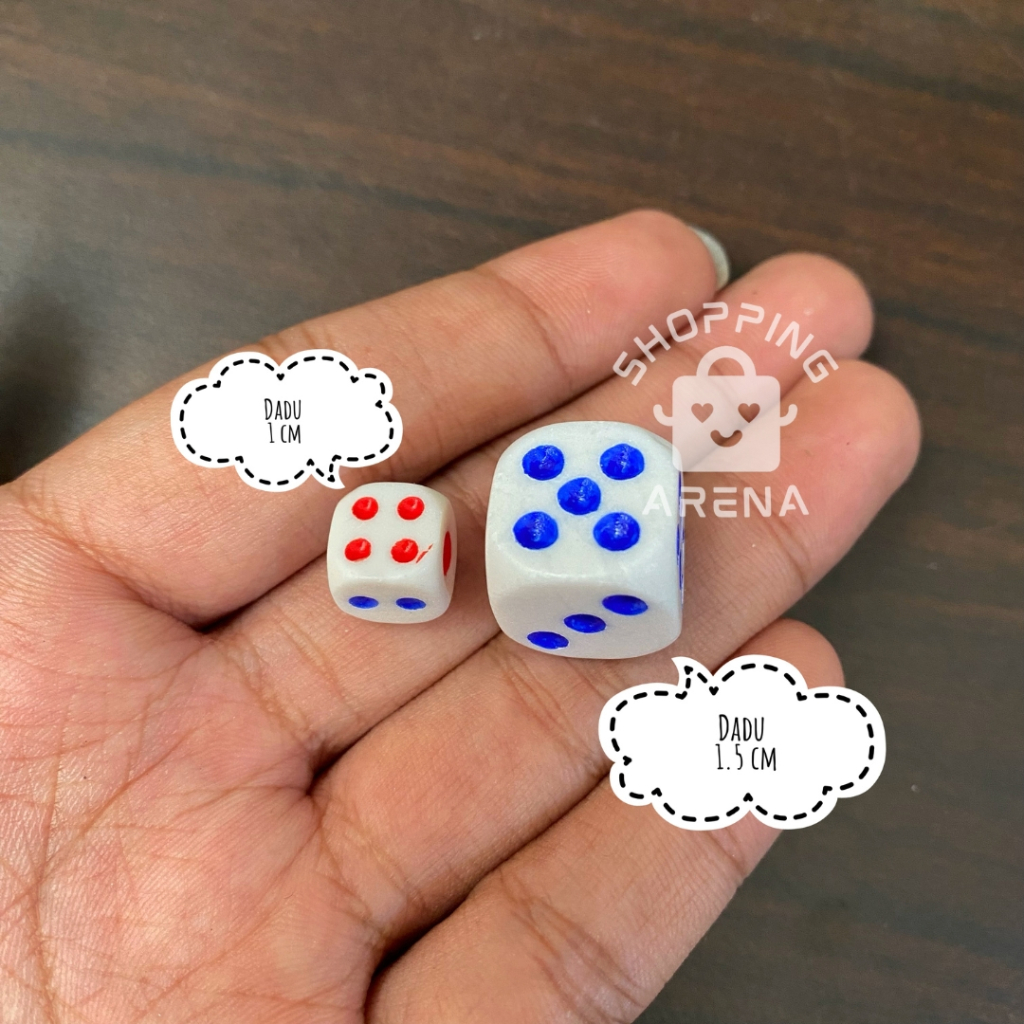 Jual Buah Dadu 1pcs 1biji Ukuran 1.5cm 15mm Dice Board Game Uno Play ...