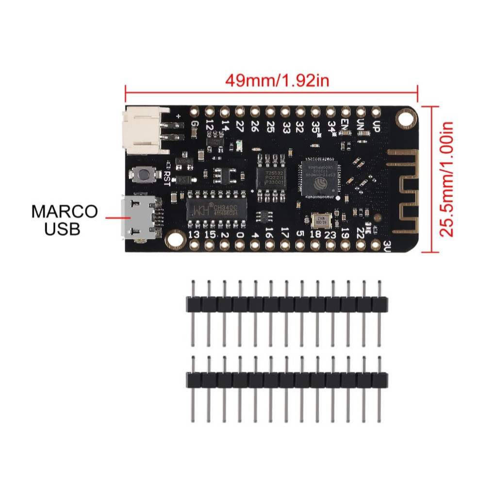 Jual MicroPython ESP32 Development Board V1.0.0 Rev1 wifi Bluetooth 4MB ...