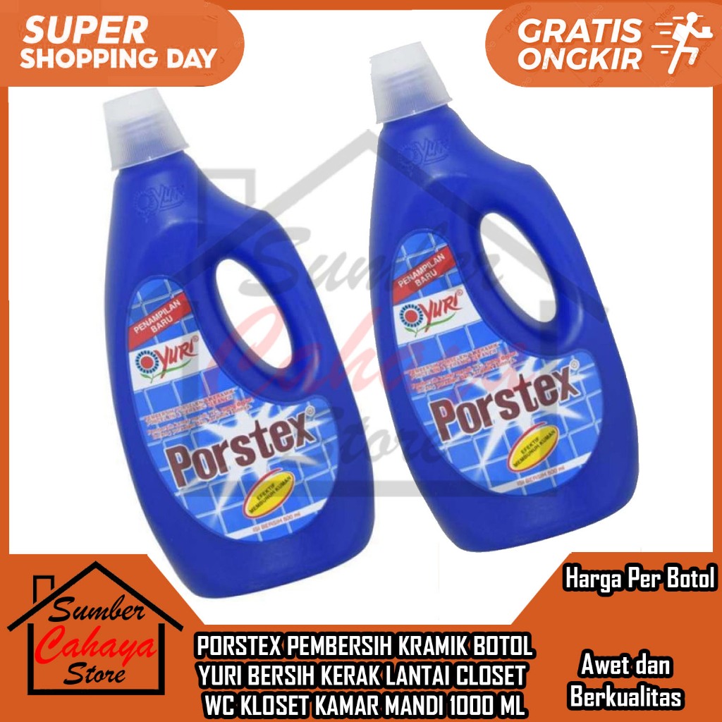 Jual Porstex 1000 Ml Pembersih Keramik Kerak Lantai Closet Kloset Kamar Mandi Wc Bersih Toilet 6745