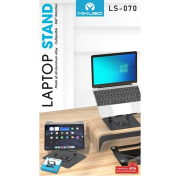 MIKUSO LS 070 Laptop Stand Portable Dan Foldable 360° Rotation Aluminum