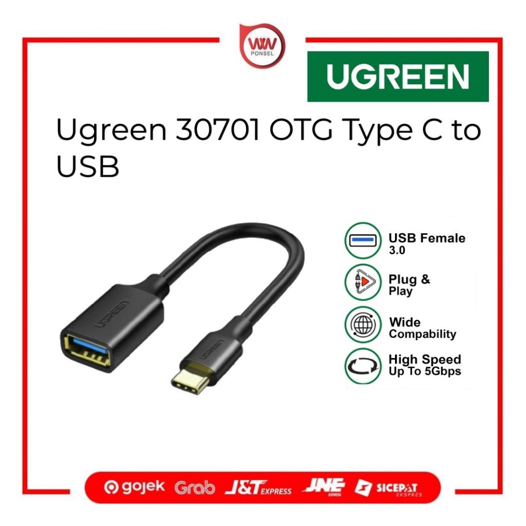 Jual Ugreen 30701 OTG Type C Male to USB A | Shopee Indonesia