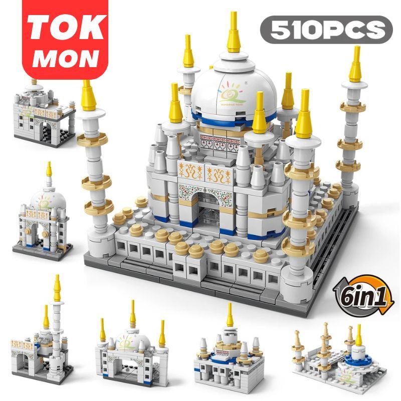 Jual Mainan Anak Blok Taj Mahal Mainan 3D balok brick Building Block ...