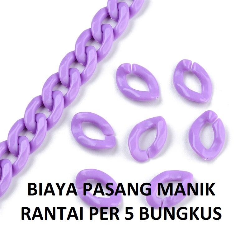 Jual BIAYA PASANG MANIK-MANIK RANTAI (HARGA PER 5 BUNGKUS) | Shopee ...
