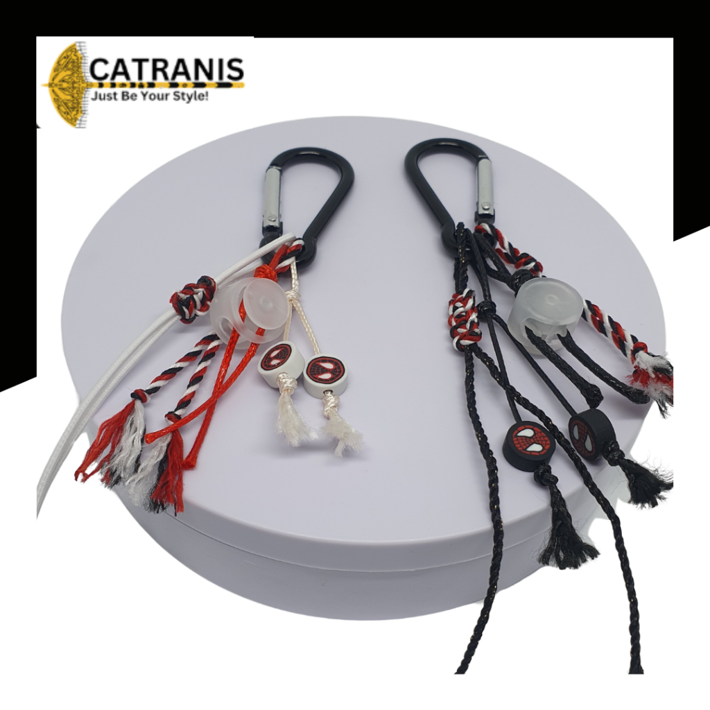 Jual BAG CHARM Macrame Keychain Carabiner KARAKTER SPIDERMAN Tali Tas ...