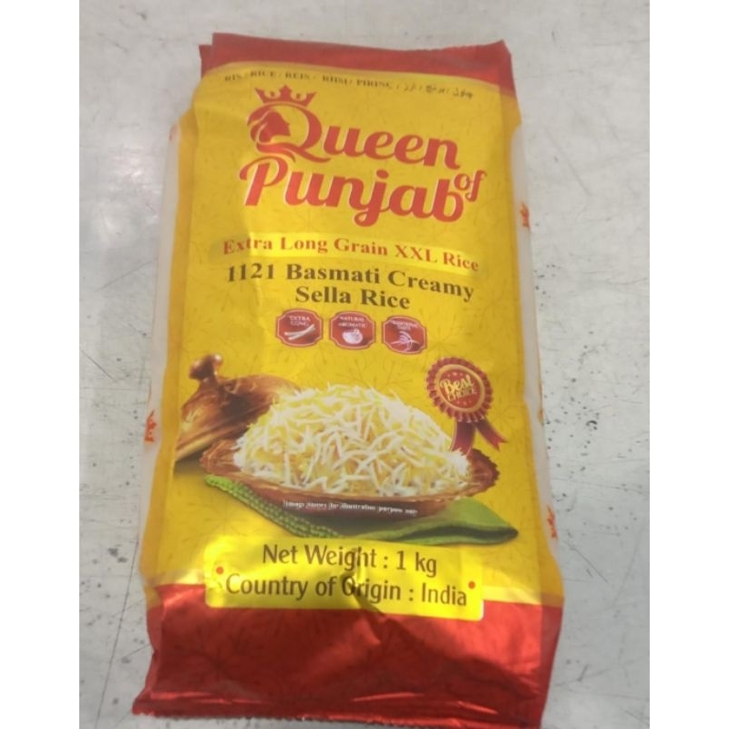 Jual Basmati 1kg Queen Punjab Extra Long Grain XXL Rice / 1121 Basmati ...