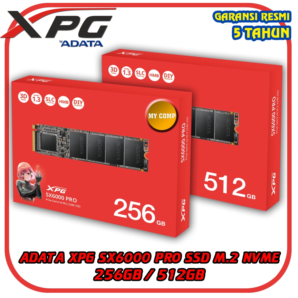 Jual Adata XPG SX6000 Pro 256GB 512GB SSD M.2 M2 Nvme | Shopee Indonesia