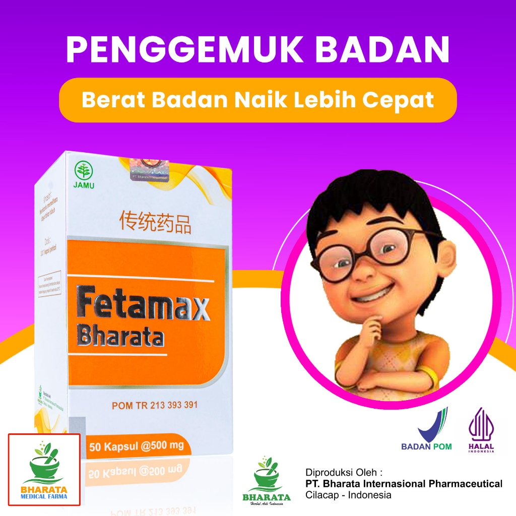 Obat Penggemuk dan Penambah Berat Badan Fetamax Bharata Obat Herbal Super Ampuh 100% Produk Original
