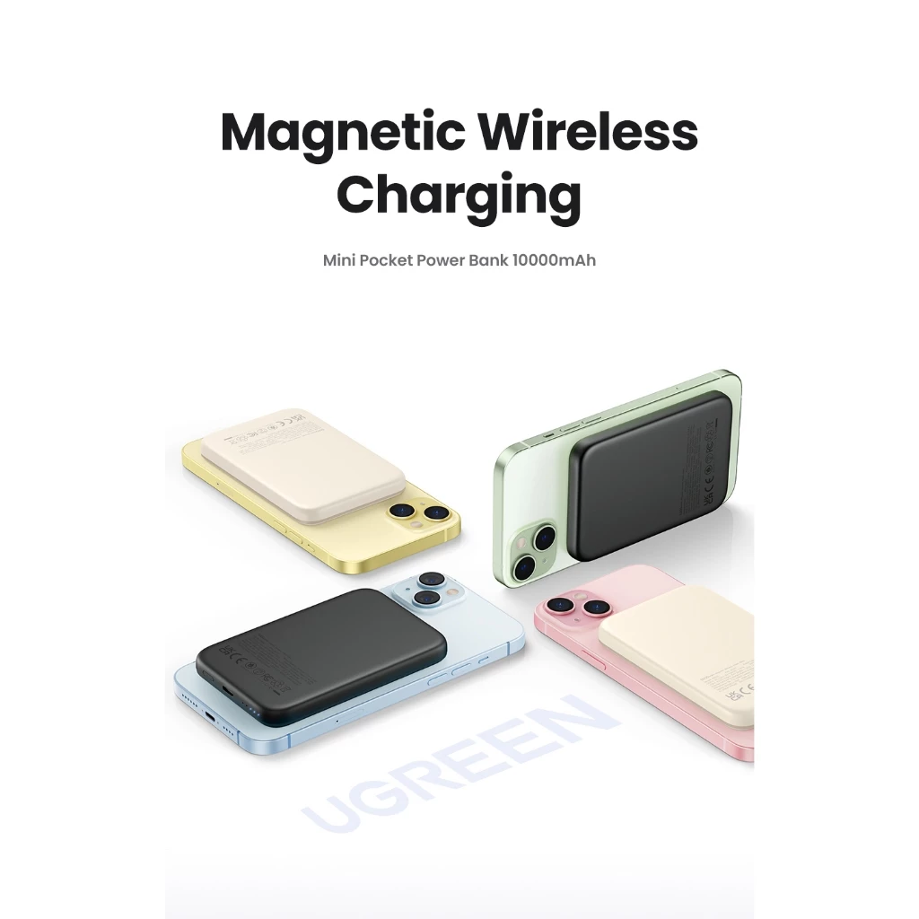 UGREEN Magnetic PowerBank Magsafe Wireless PD Fast Charging 20w 10.000mAh