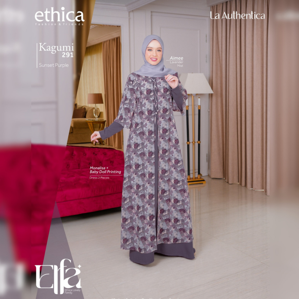 Jual GAMIS ETHICA KAGUMI 291 SUNSET PURPLE PROMO SPECTRA BAHAN MONALISA