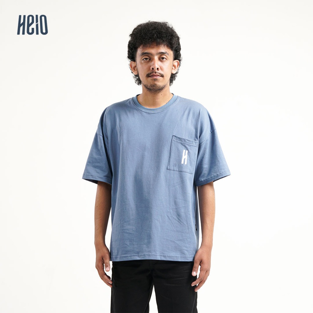 Jual Heio - Tshirt Oversize Pocket | Pocket Tees Basic Pria - Cotton ...