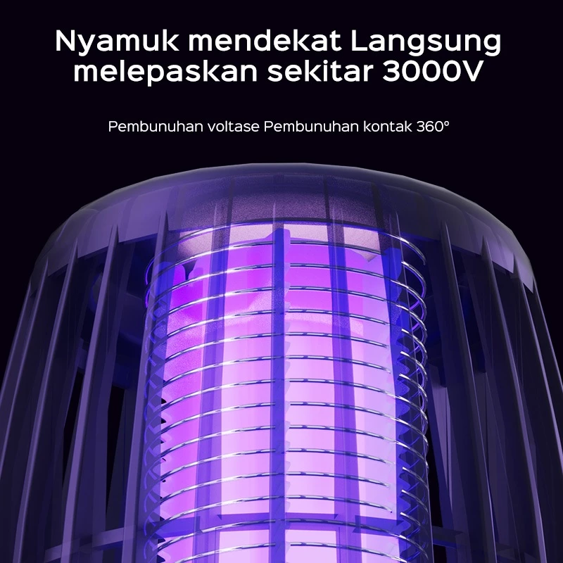 HAN RIVER lampu pembasmi nyamuk multifungsi dengan kabel Type-C dan sikat pembersih