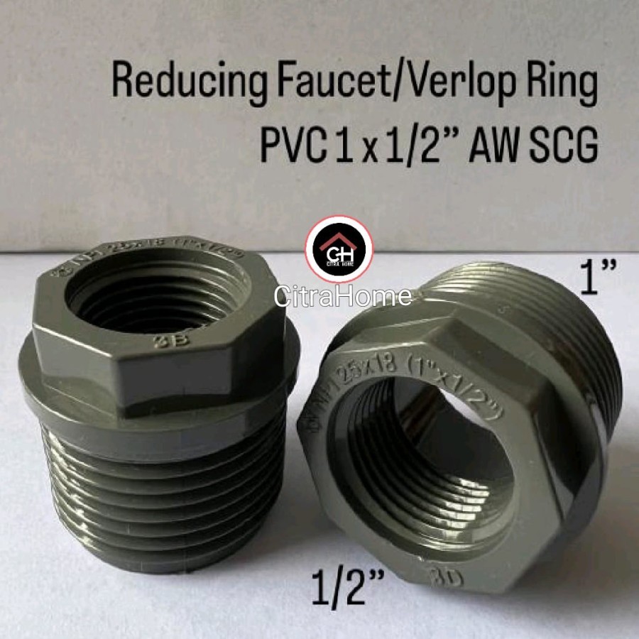 Jual Reducing Faucet/Verlop Ring PVC 1 x 1/2" AW SCG | Shopee Indonesia