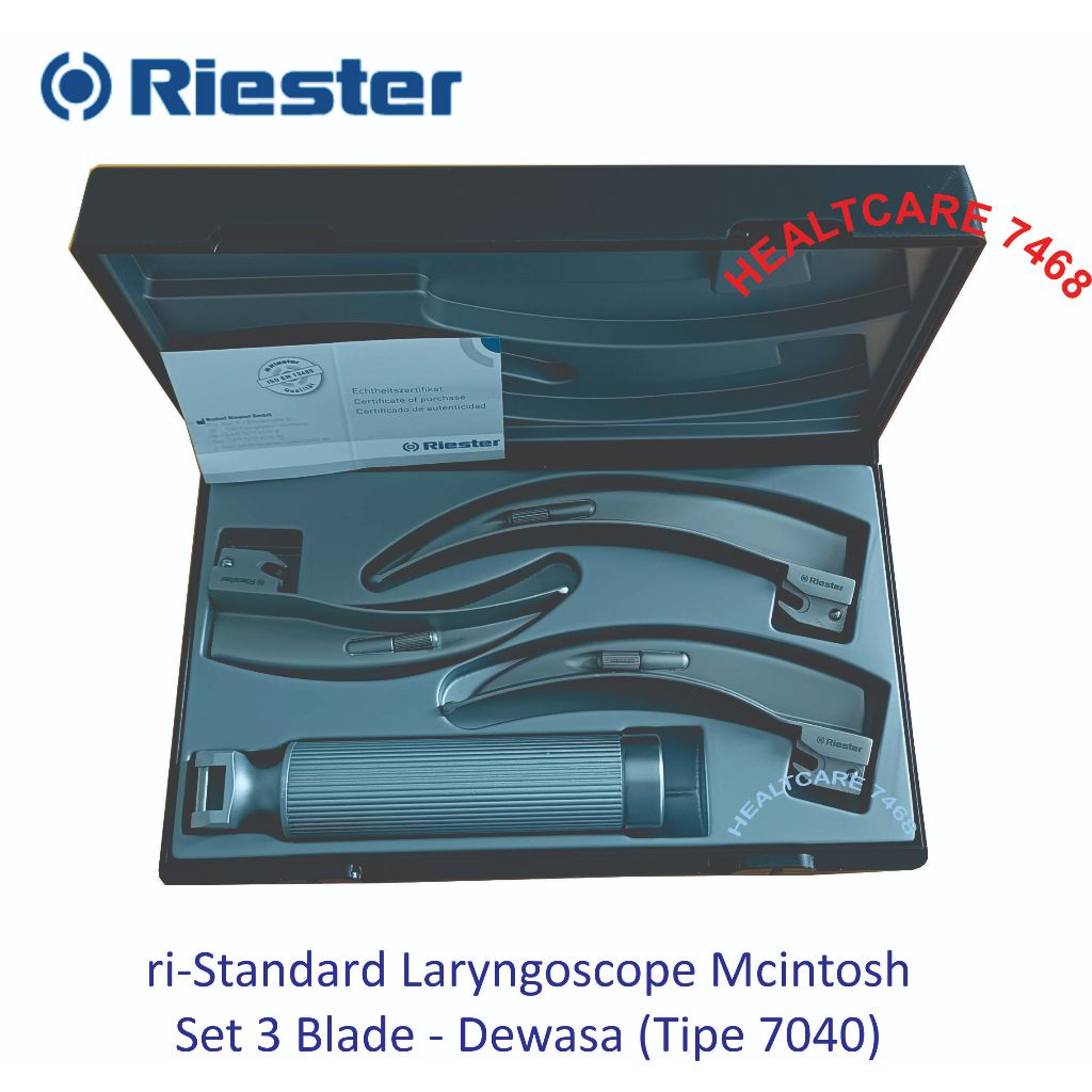 Jual RIESTER ri-Standard Laryngoscope McIntosh Blade Lengkung Dewasa ...