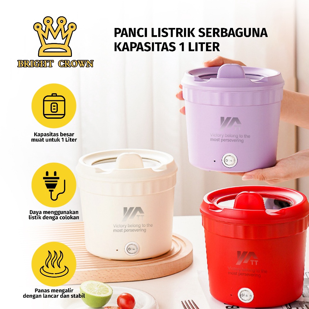 Jual KODE H9M7 Bright Crown Mini Rice Cooker Panci Listrik Serbaguna 1L ...