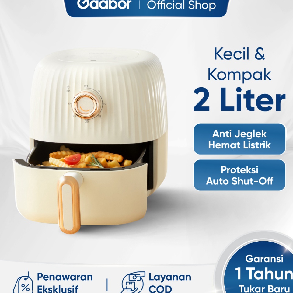 Jual KODE W8L4 PROMO ONGKIR Gaabor MINI Air Fryer Kecil Low Watt Mesin ...