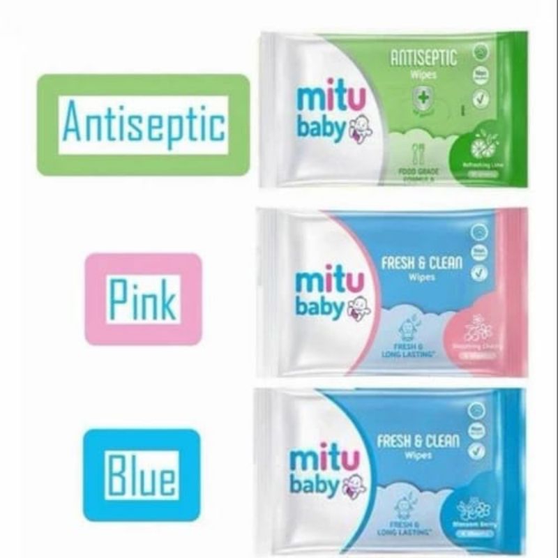 Jual mitu baby mini pack 4 sheets - antiseptic | Shopee Indonesia