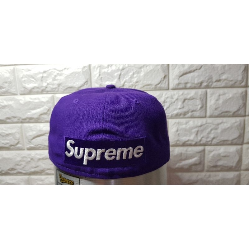 Jual Supreme x New Era 59FIFTY 7 1/4 Reverse Box Logo Purple | Shopee ...