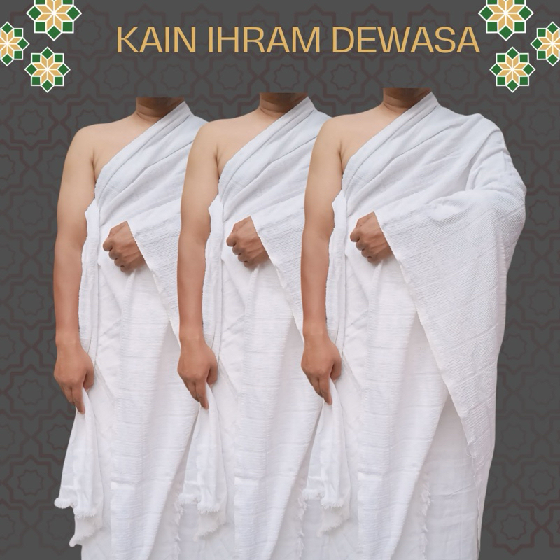 Jual KAIN IHRAM DEWASA 2 LEMBAR / KAIN IHRAM PRIA / HANDUK IHRAM TEBAL ...