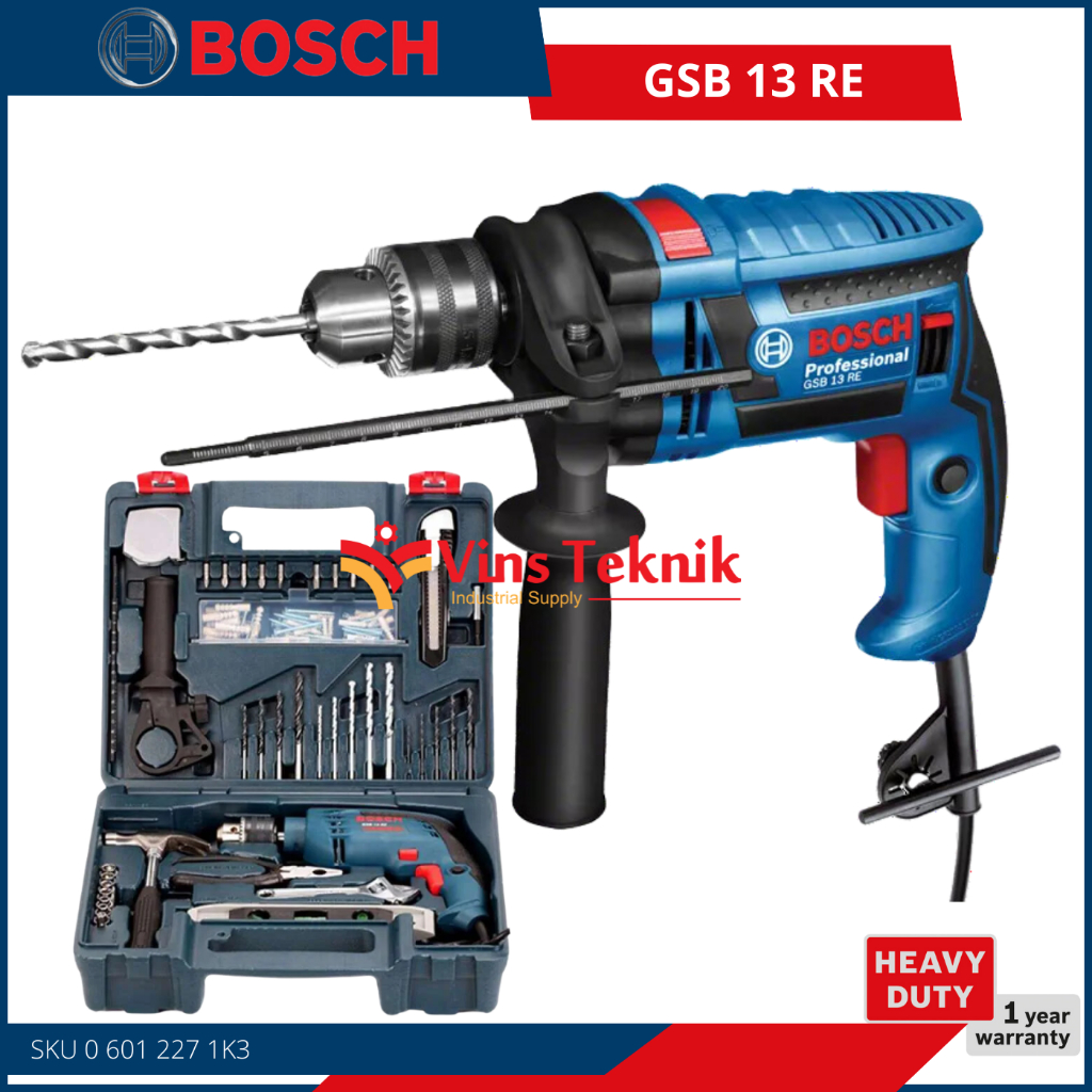 Jual Mesin Bor Tembok Impact Drill Set Gsb Re Bosch Gsb Re Shopee