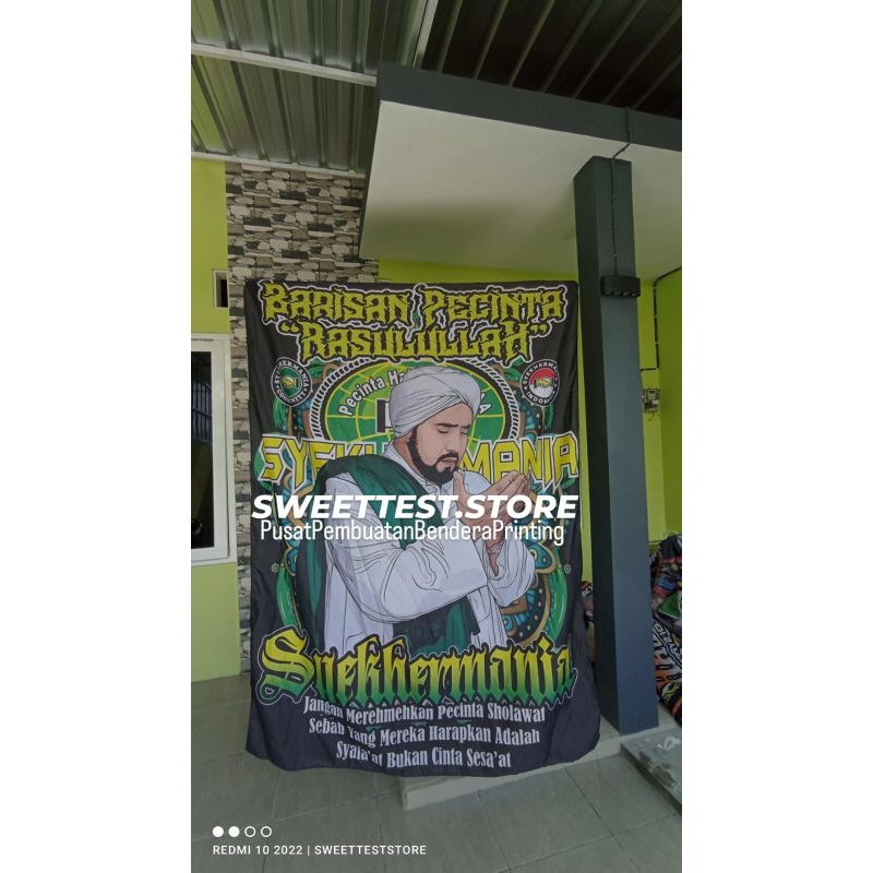 Jual READY STOK FLAG 200X150cm + FREE STICKER, BENDERA SHOLAWAT ...