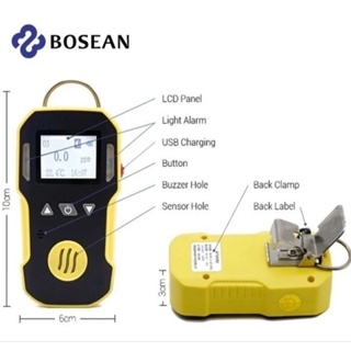 Jual Gas Monitor O3 Ozone Detector Portable with Sound Light Shock ...