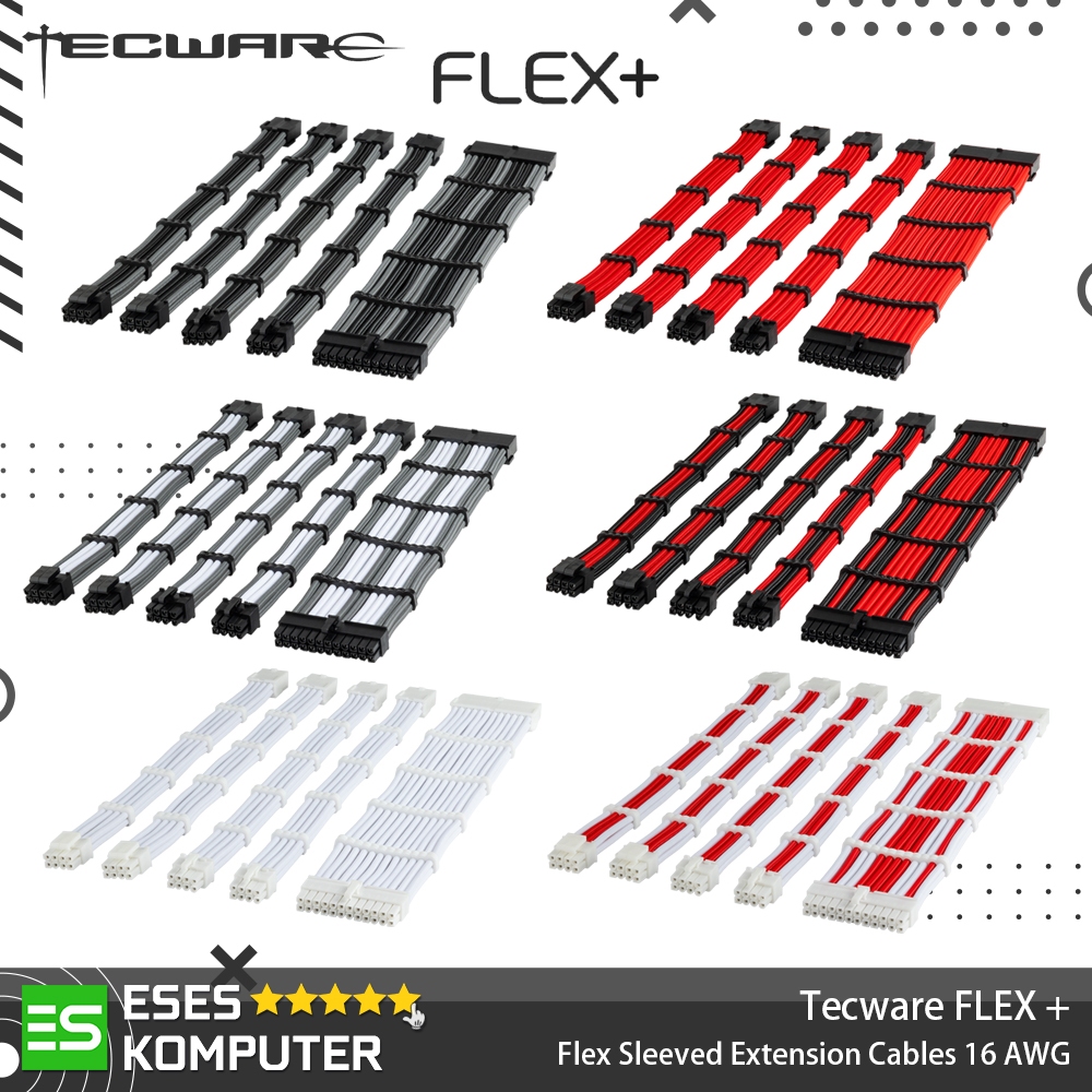 Jual PSU Extension Tecware Flex+ PLUS Sleeved Extension Cables Set ...