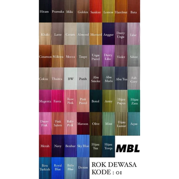 Premium Rok Plisket Panjang Wanita Allsize 40 Warna