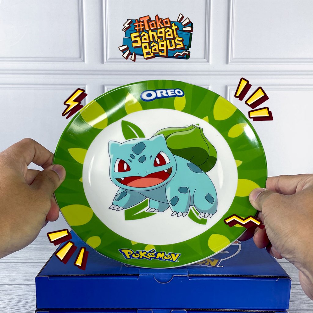 Jual Piring Gelas Oreo Pokemon Limited Edition Pikachu Bulbasaur ...