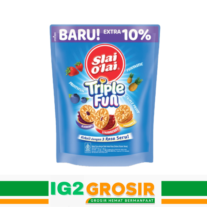 Jual Slai Olai Triple Fun Kemasan Pouch ( Isi 10 Packs) | Shopee Indonesia