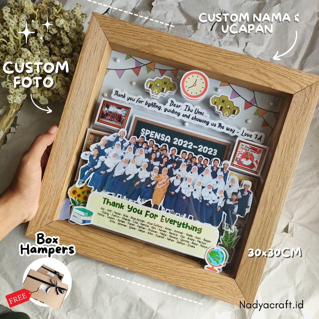 Jual Kado Farewell Hadiah Perpisahan Sekolah Kekinian Pop Up Frame