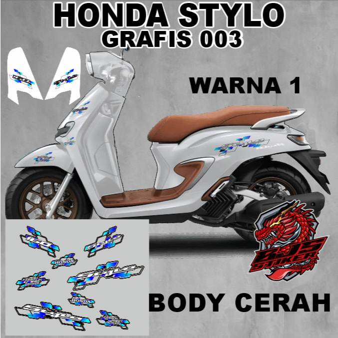 Jual stiker striping honda stylo 160 cc grafis 3 cerah - Stiker Decal ...