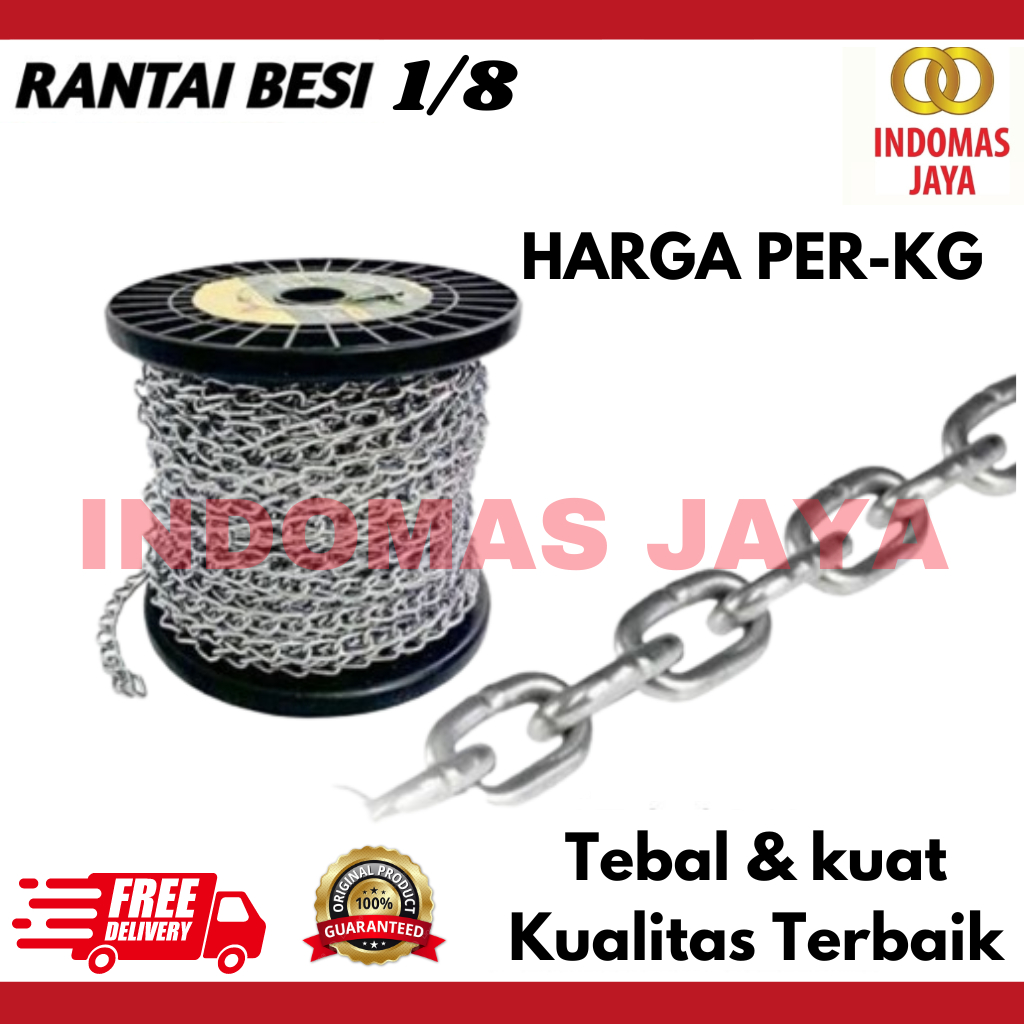 Jual Rantai Kapal 1/8 inch STAINLESS STEEL Rante Besi Gembok Pagar ...