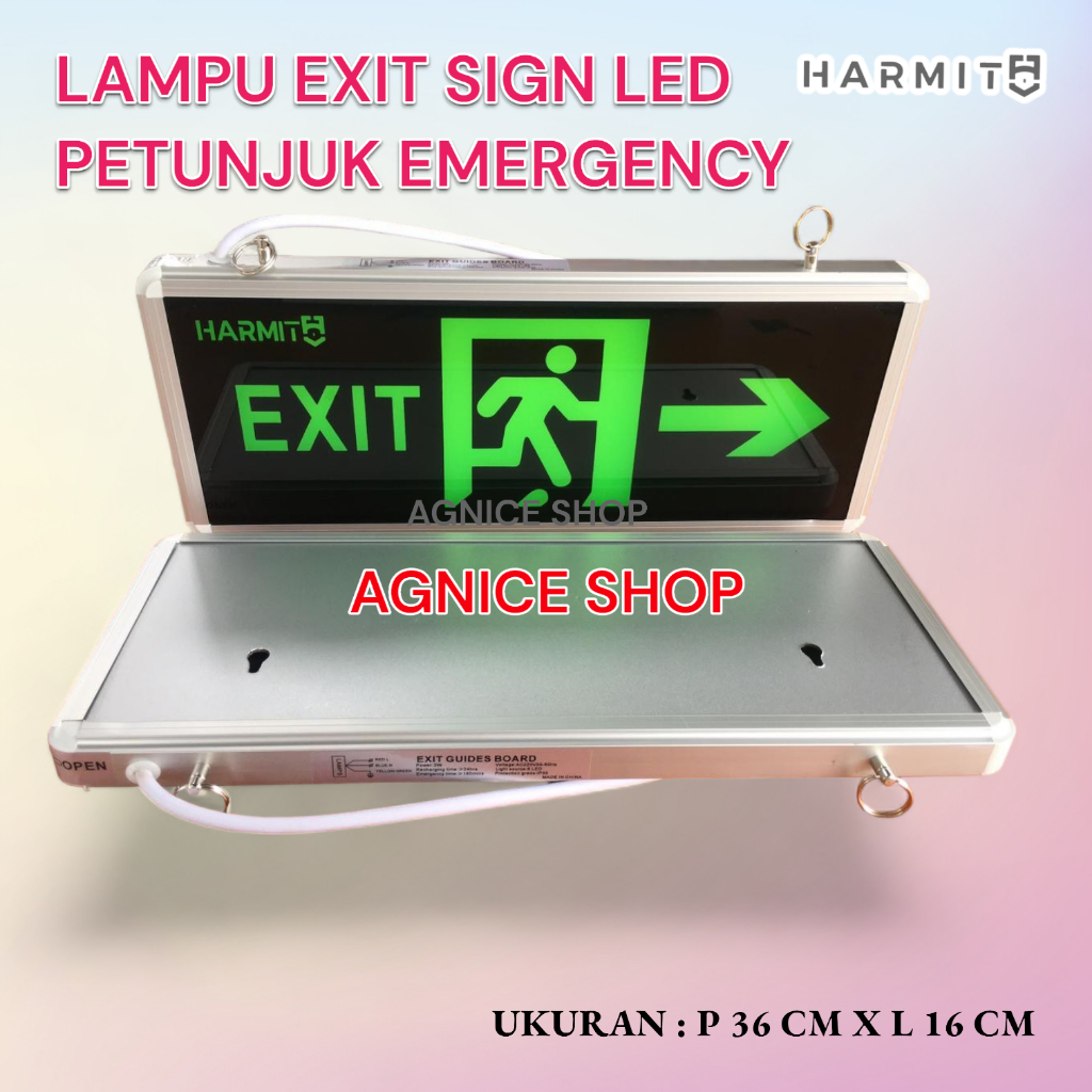 Jual EXIT SIGN LED Lampu Light Petunjuk EMERGENCY - HARMIT | Shopee ...