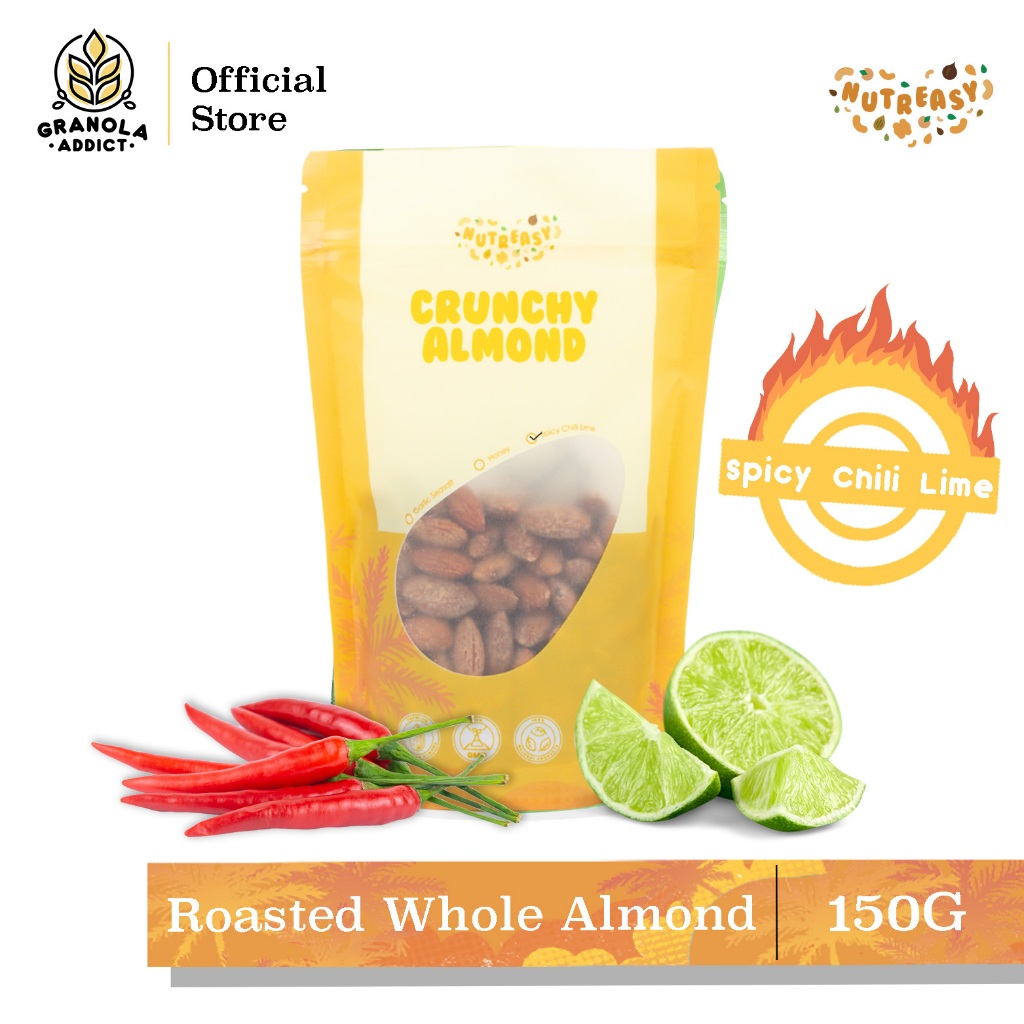 Jual Granola Addict - Nutreasy Roasted Almond (Spicy Chili Lime) 150G ...