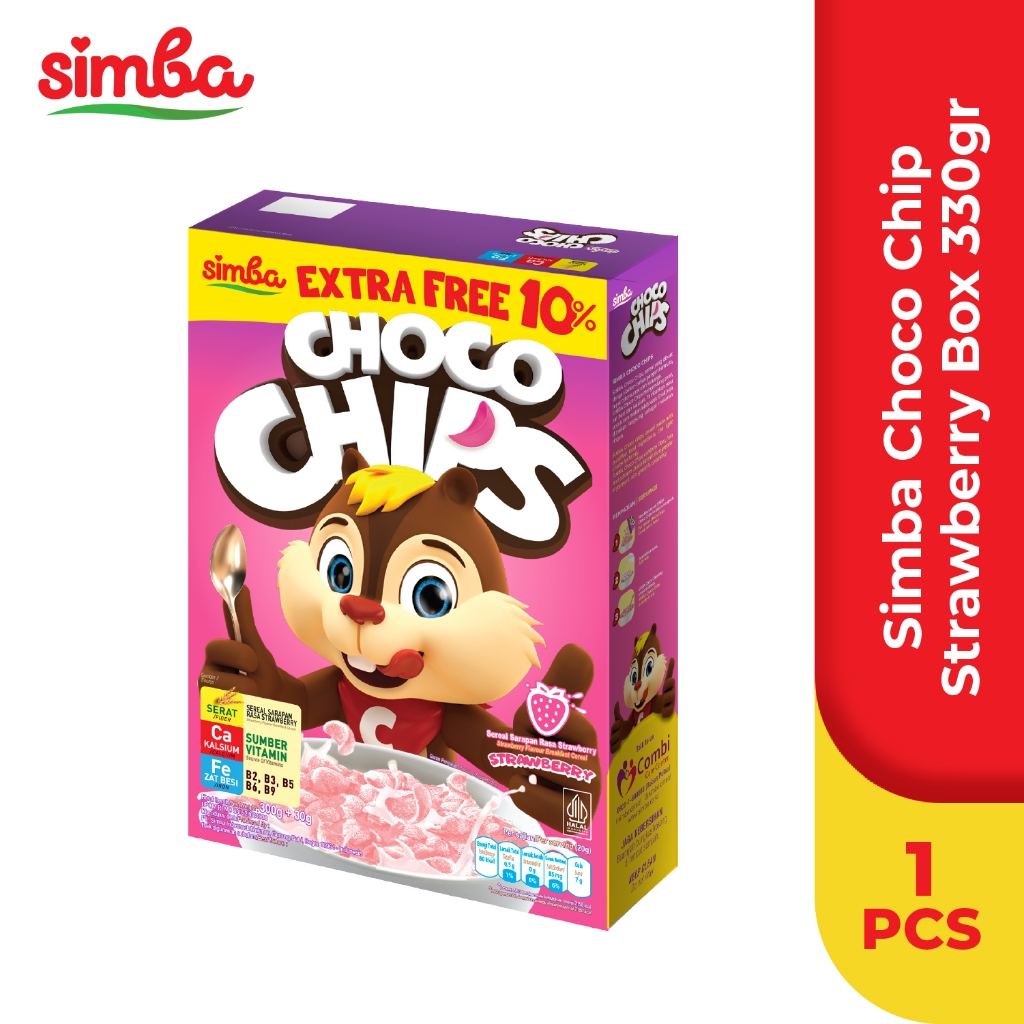 Jual Simba Choco Chips Strawberry Box 300gr | Shopee Indonesia