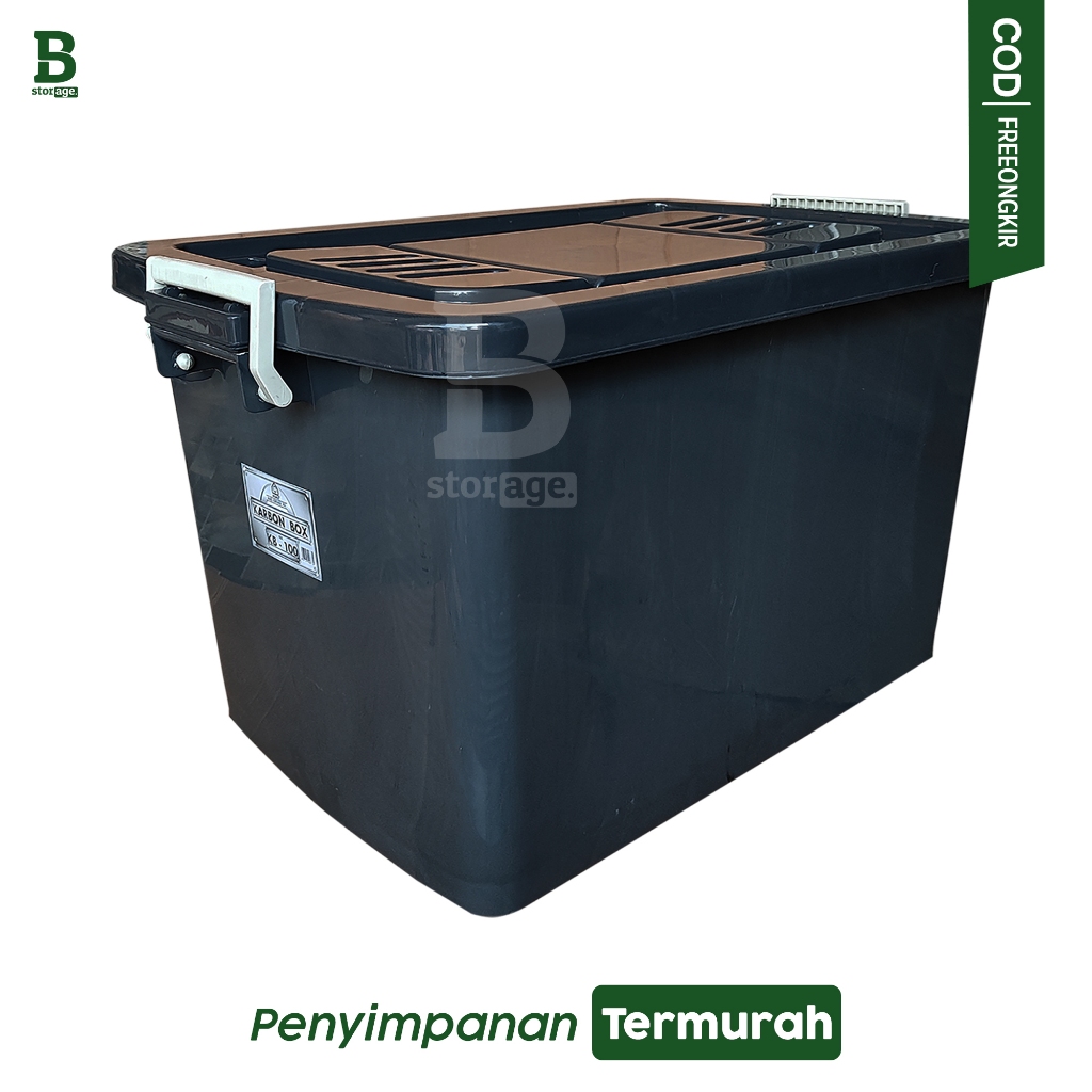 Jual Container Box Besar Hitam cb 100 Liter untuk Penyimpanan Serbaguna ...