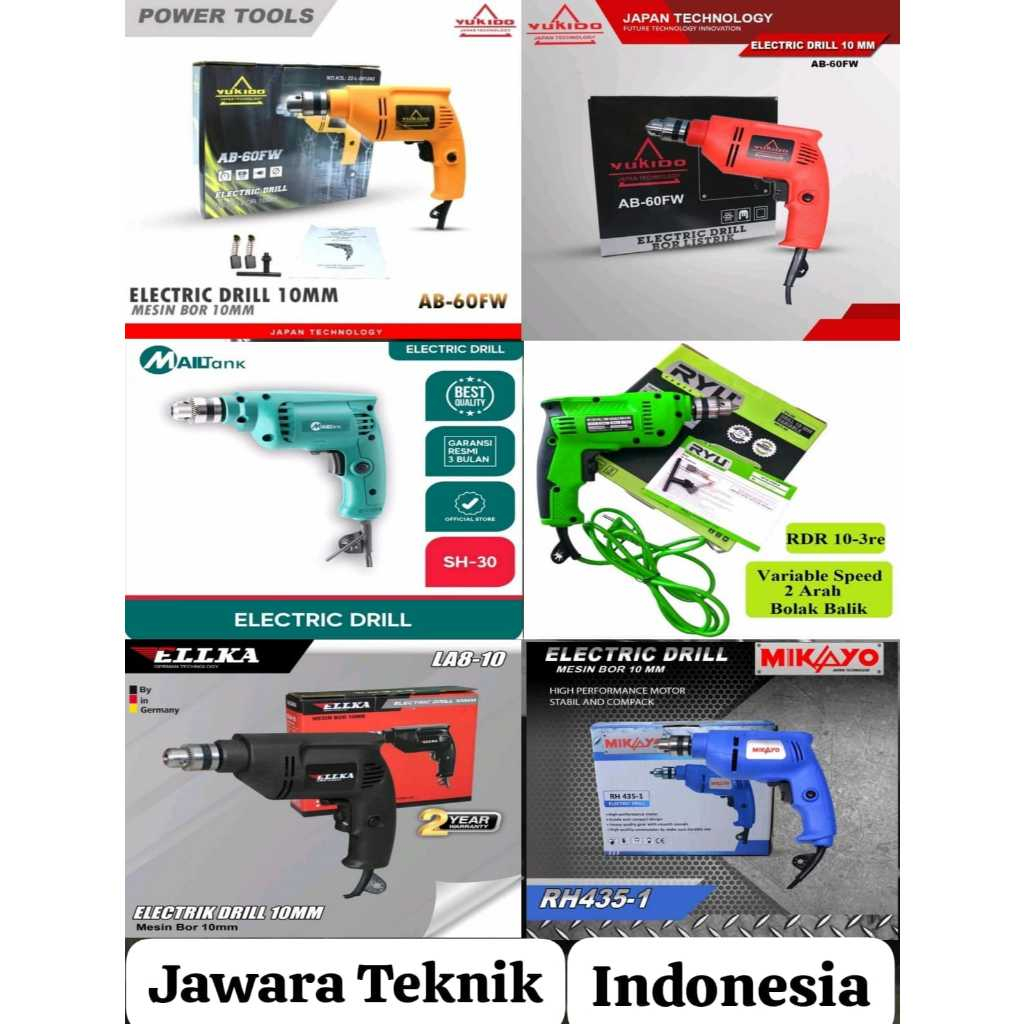 Jual BOR LISTRIK KEPLA BOR 10MM BERBAGAI JENIS BRAND ORIGINAL